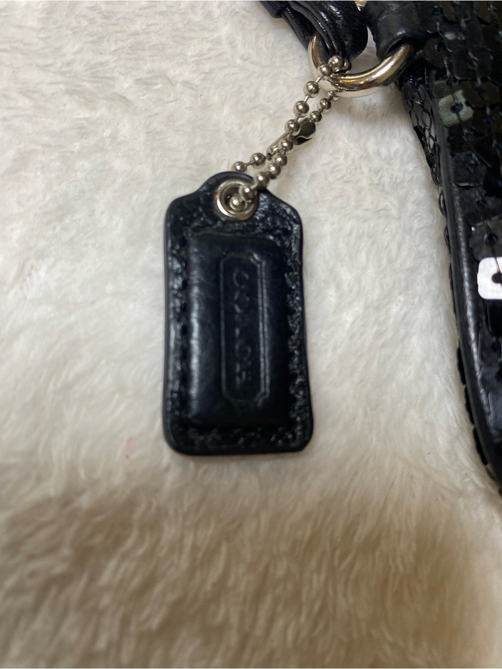 Coach Special Occasion Black Sequined Wristlet - Picture 6 of 9